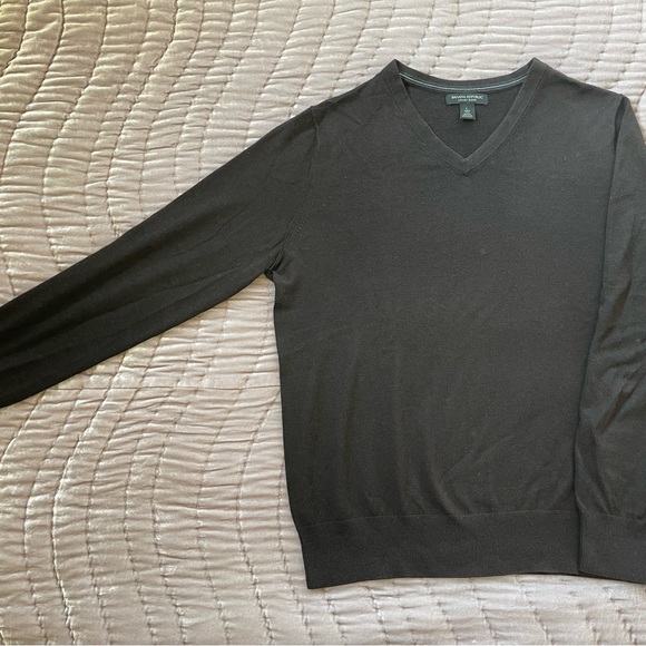 Men's chocolate brown Banana Republic merino wool sweater - Picture 1 of 3